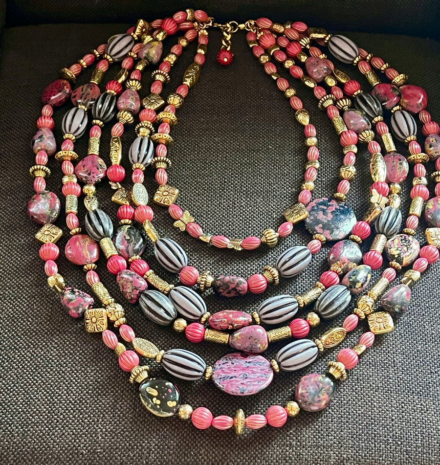 Kalisa Necklace - (Rose)